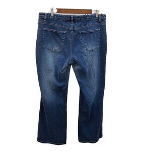 Metrostyle Womens Size 14P Blue Solid Stretch Bootcut Jeans